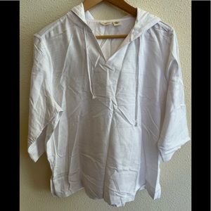 Westbound white pullover with hood
